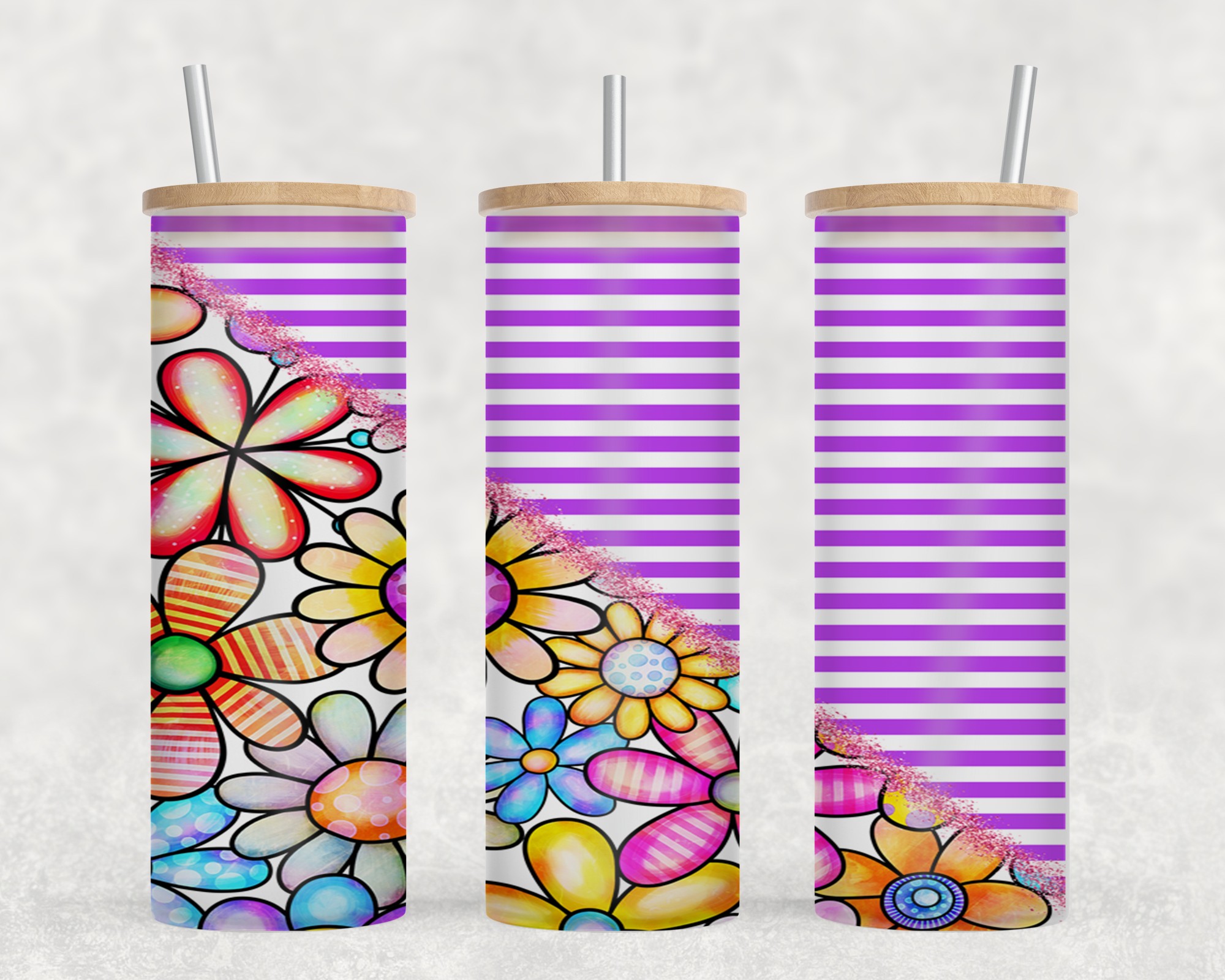 Flower Split Purple-10577
